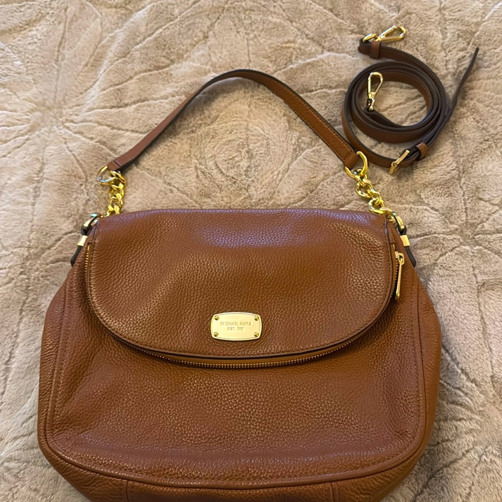 Michael Kors Pebbled Leather Bedford Crossbody / Shoulder Bag